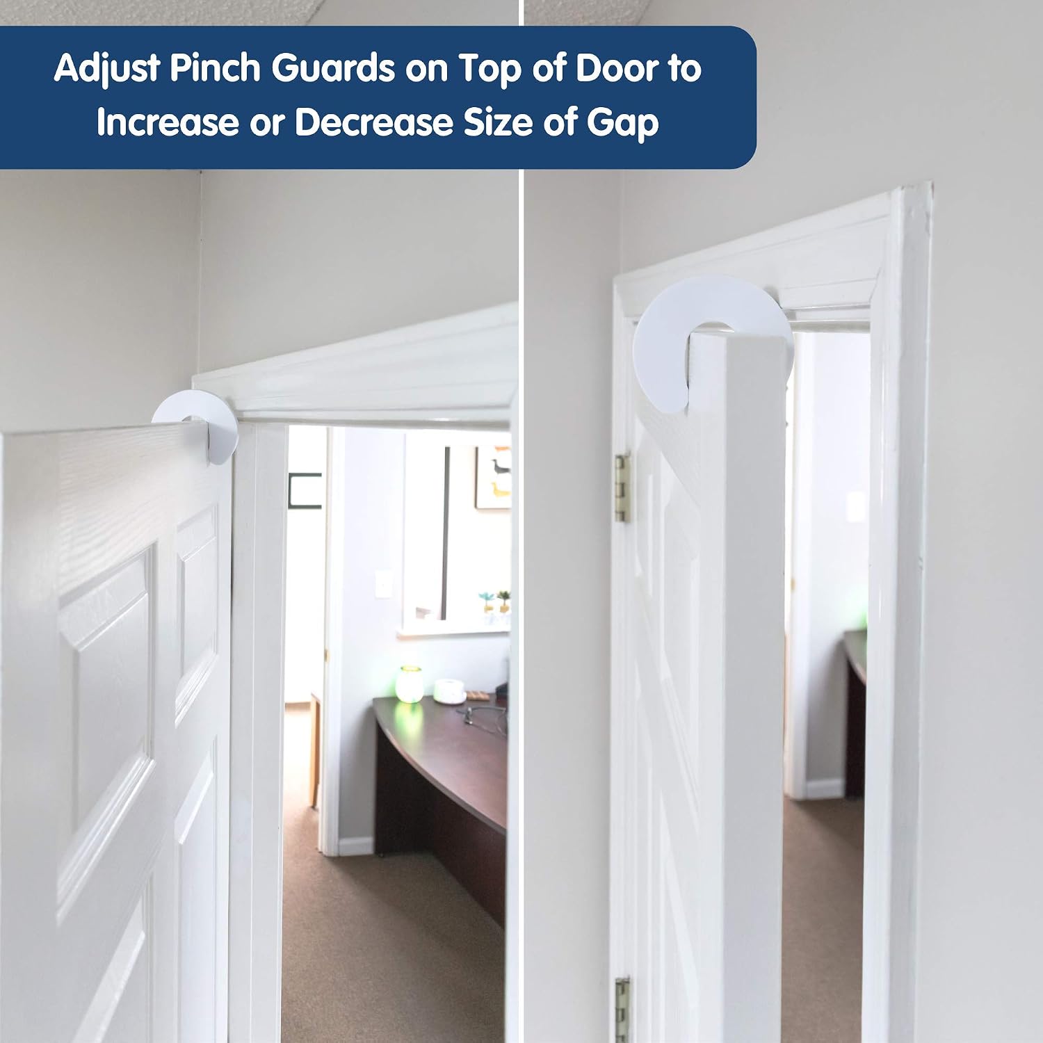 Wittle Door Finger Guards - 4pk. Baby Proofing Doors Made Easy with Soft Yet Durable Foam Door Stopper. Prevents Finger Pinch Injuries, Slamming Doors, and Child or Pet from Getting Locked in Room! - Image 6