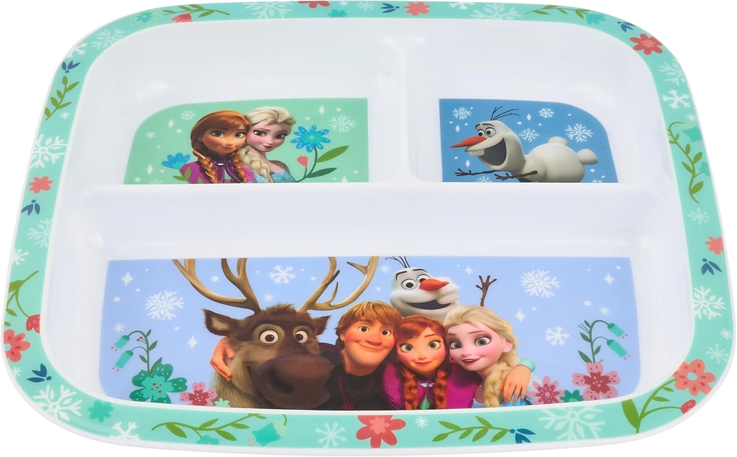 Disney Frozen 3-Section Children's Divided Plate - BPA-Free, Durable & Colourful Dining for Children, Perfect for Balanced Meals - 36 Months Up - Image 2
