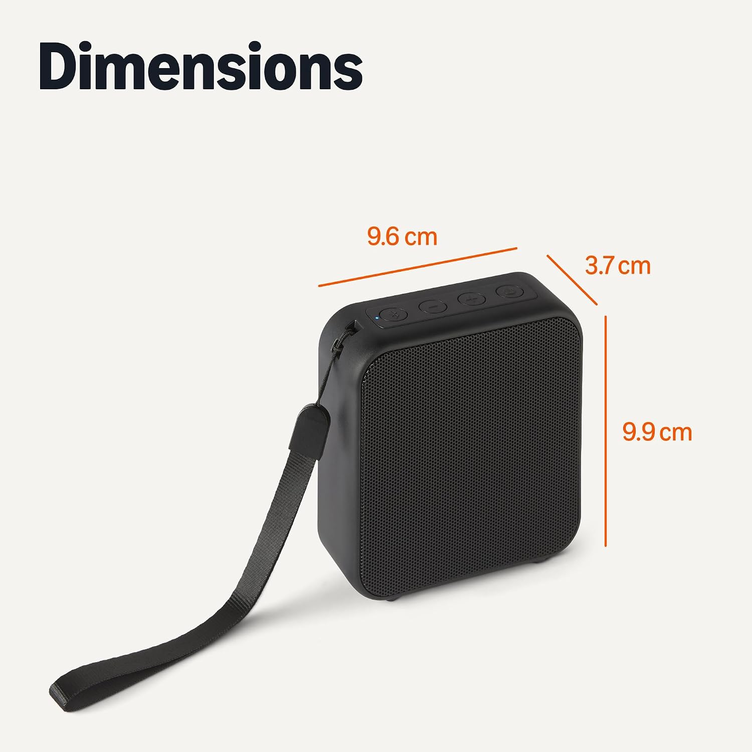 Amazon Basics Portable Wireless Bluetooth 5.3 Speaker, Compact, 6h Runtime, IPX5 Waterproof, Rechargeable, Enhanced Bass, Indoor, Outdoor, Black - Image 5