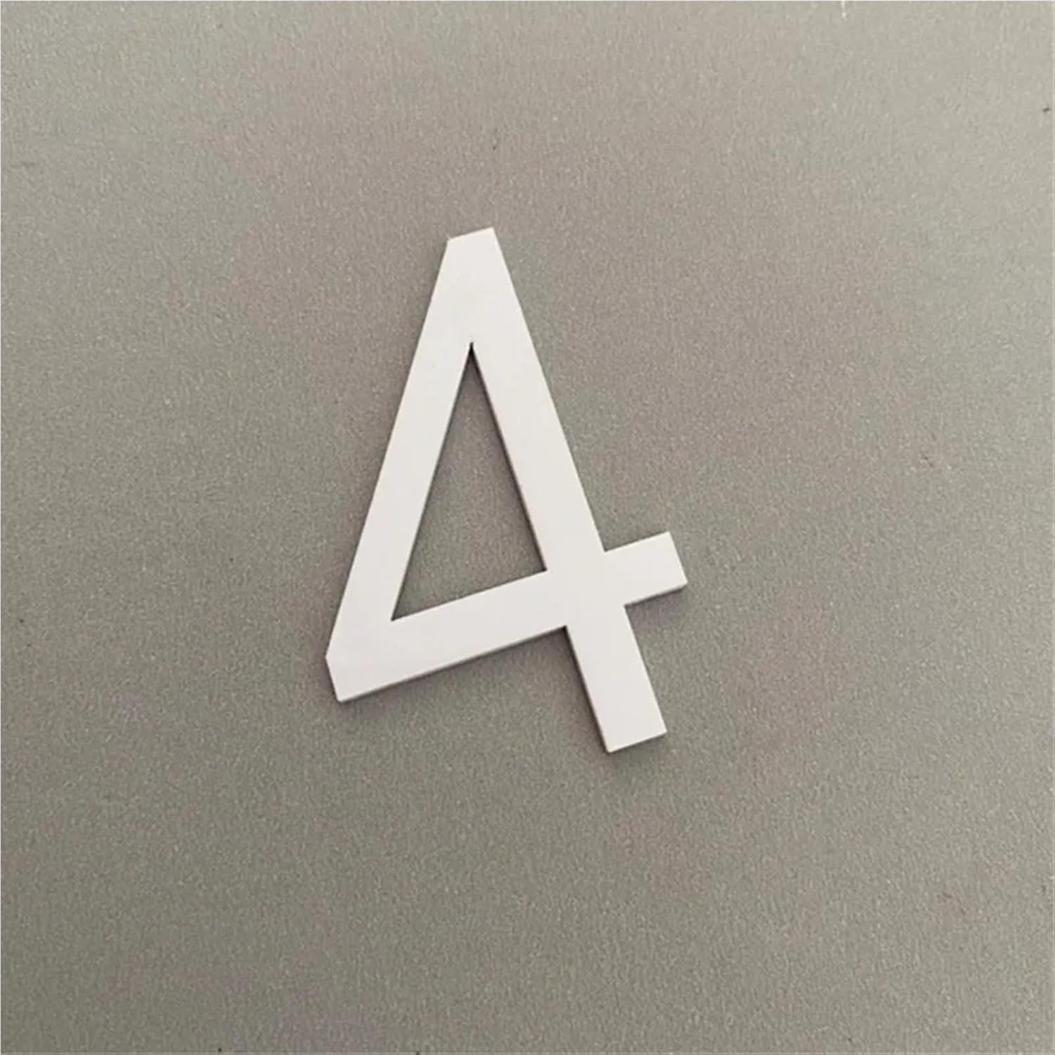 2" 3" 4" Acrylic 3D House Number Self Adhesive Door Plaque Sign Adress Name Plates Sticker Digits 0-9, for Mailbox Garden Yard Street Office Apartment Home Room Exterior Wall(White 4,10cm/4in)