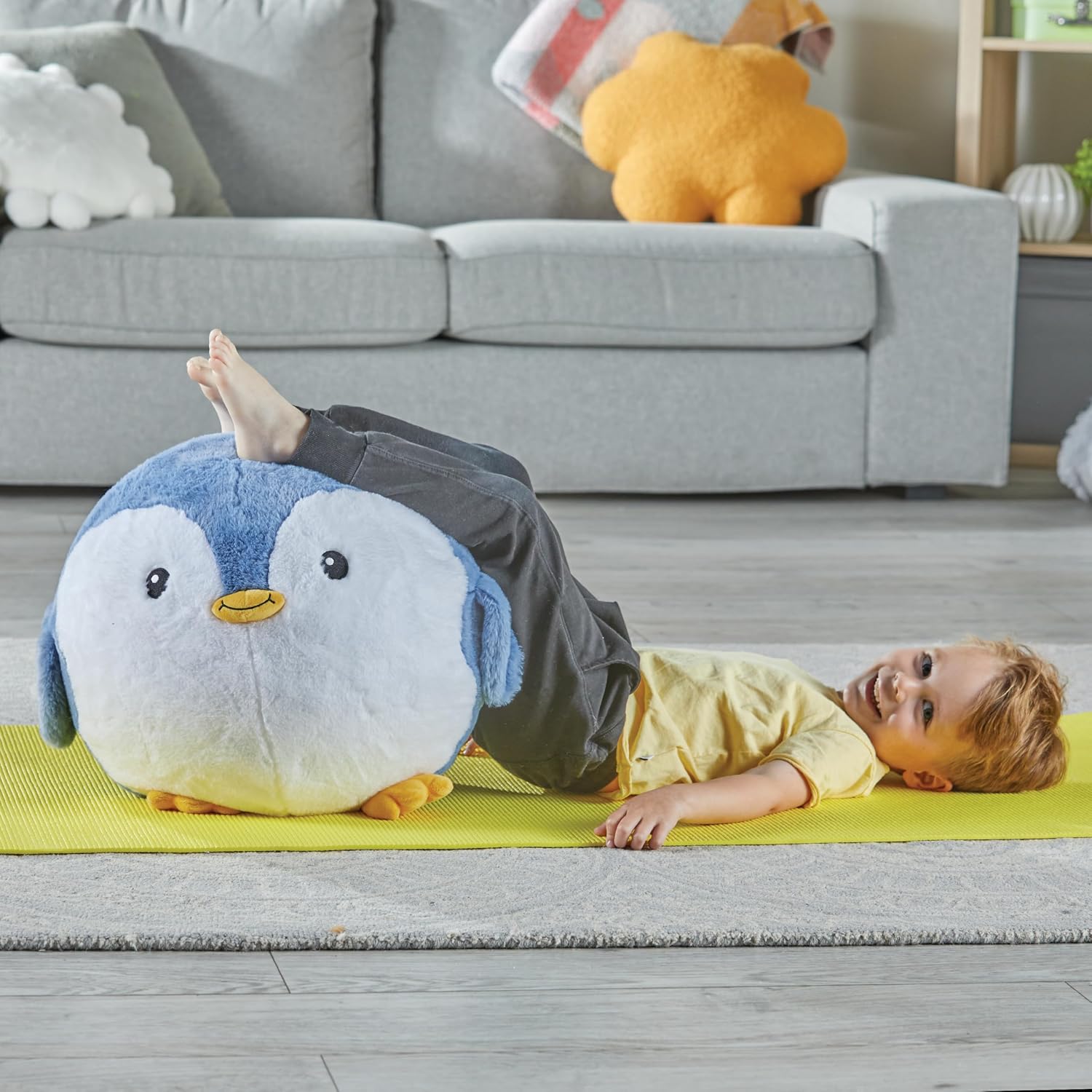 Learning Resources Yoga Ball Buddy with BubblePlush Penguin, Ages 3+, Kids Yoga Ball for Mindfulness, Sensory Play, Flexibility, Balance & Calm Energy - Image 5