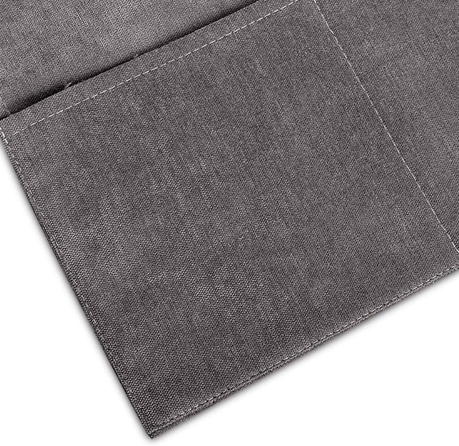 JIAHG Luxurious Chenille Sofa Armrest Organizer with 3 Side Pockets Universal Couch Armchair Caddy Storage Bag Armrest Cover Tidy Table Space Saver for TV Remote Control Magazines Glasses (Deep Grey) - Image 5