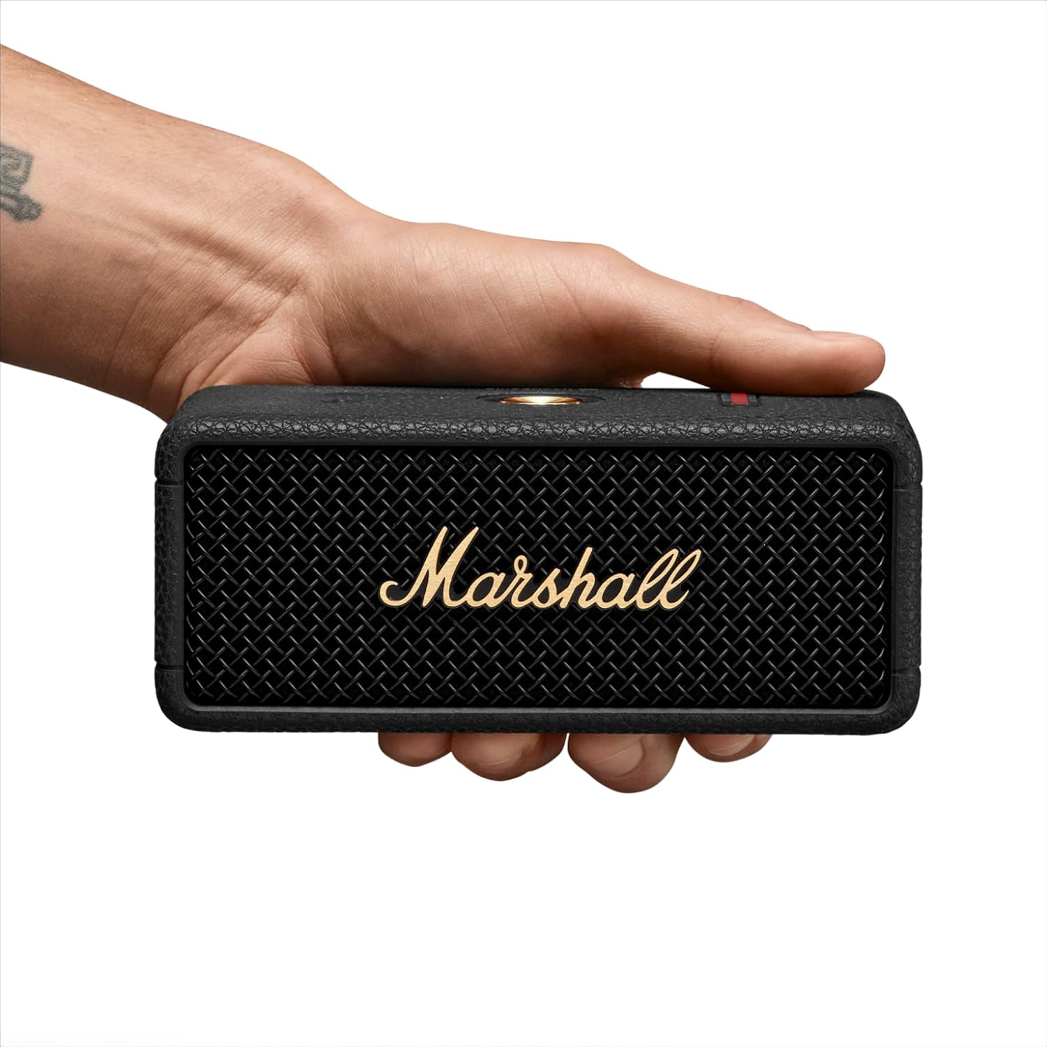 Marshall Emberton III Portable Bluetooth Speakers, Wireless, IP67 Rating Dust & Water Resistant, 32+ Hours Playtime, Quick Charge - Black & Brass - Image 8