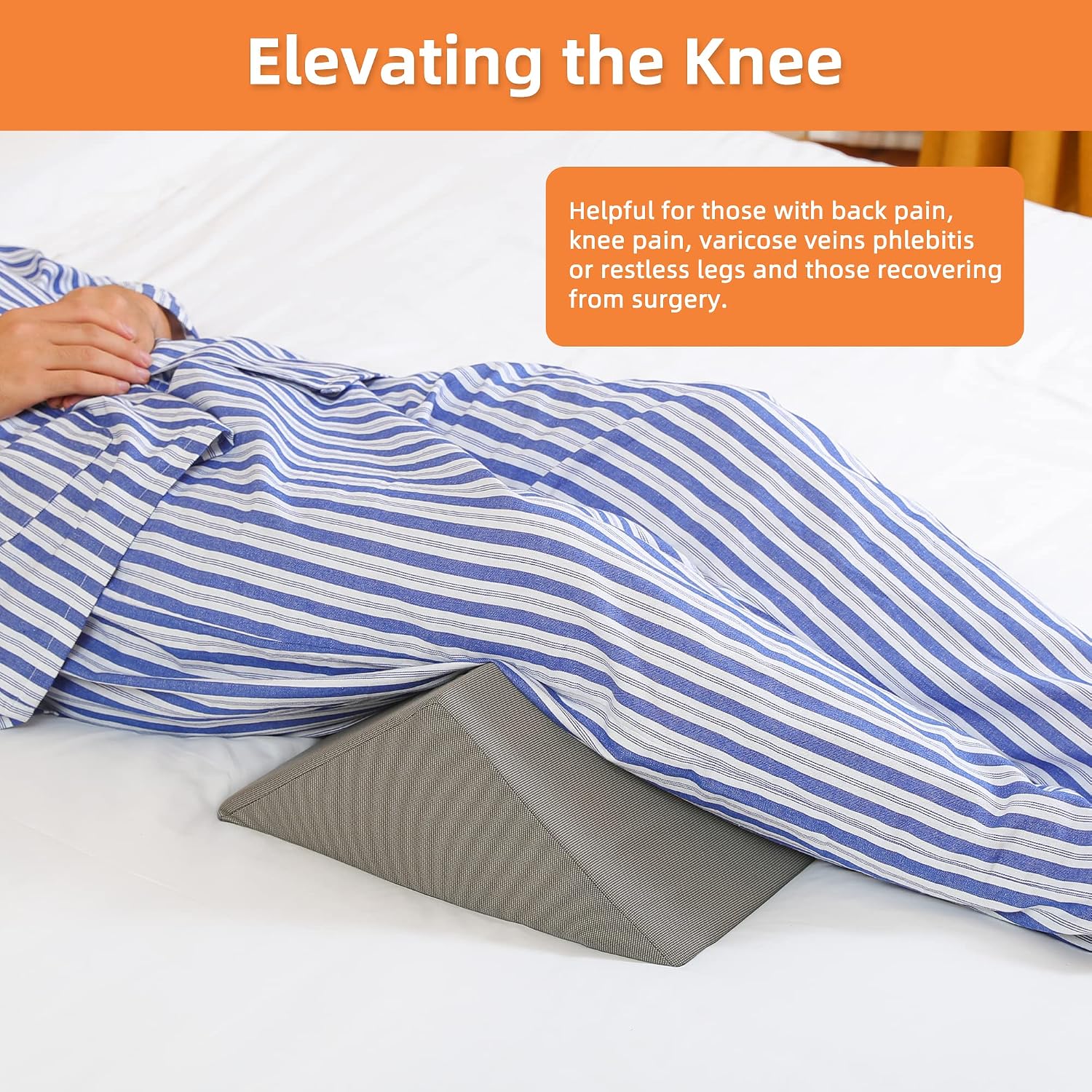 Fanwer Positioning Wedge Pillow for Side Sleeping (3 in 1),19.69",Grey - Image 6