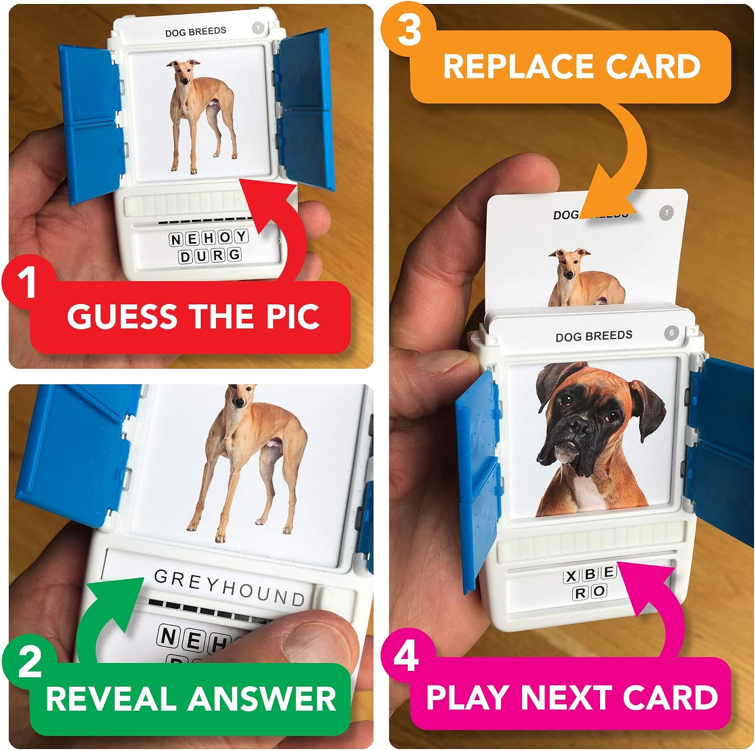 100 PICS Dog Breeds Travel Game - Family Flash Cards, Pocket Puzzles For Kids And Adults - Image 7