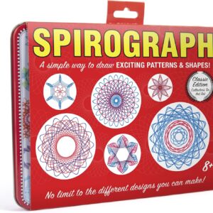 Spirograph Retro Tin | Create Amazing Endless Designs | Featuring Throwback Packaging & Retro Graphics | Collector’s Tin Art Set | Creative Arts & Crafts Activity | For Ages 8+