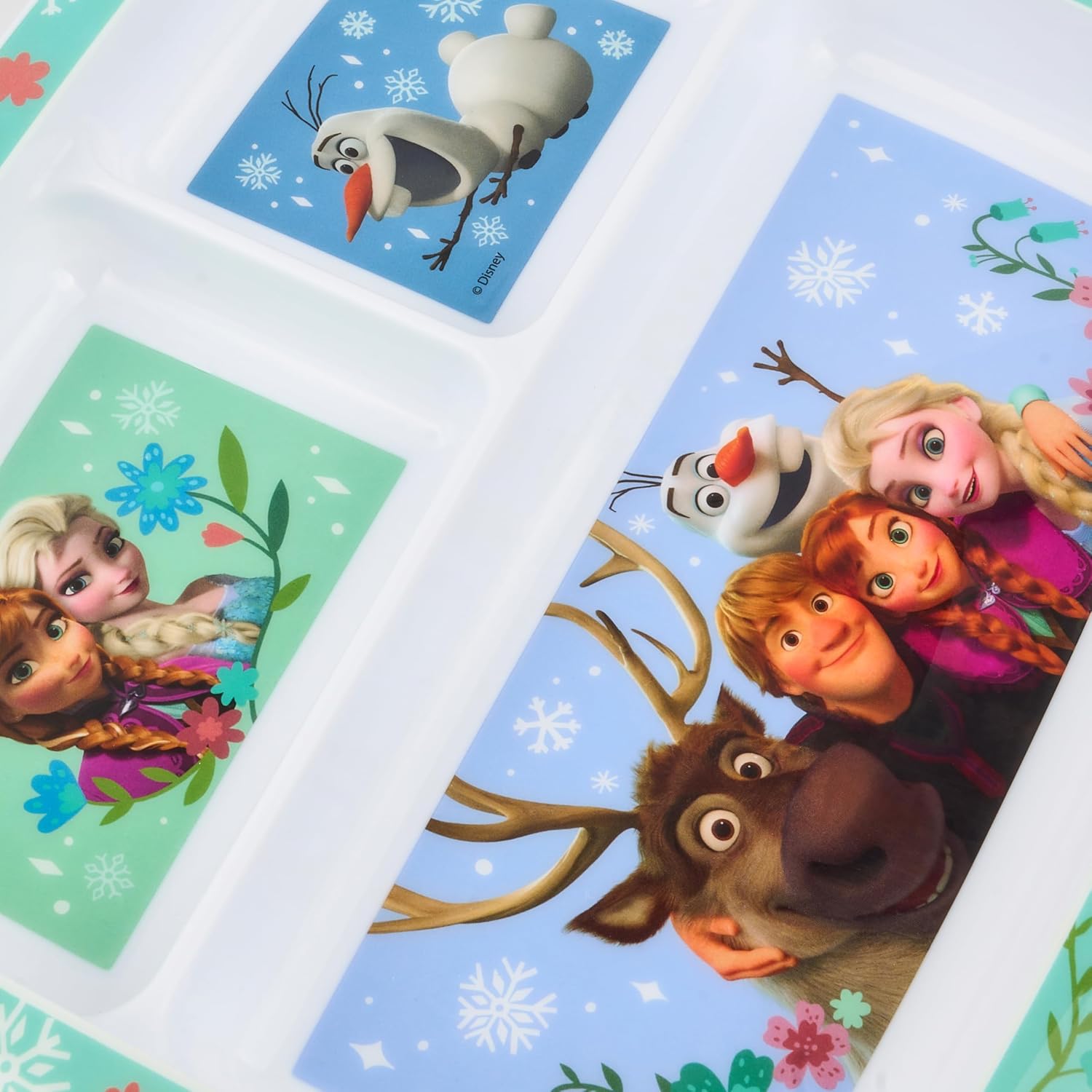 Disney Frozen 3-Section Children's Divided Plate - BPA-Free, Durable & Colourful Dining for Children, Perfect for Balanced Meals - 36 Months Up - Image 3
