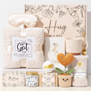 Get Well Gifts for Women After Surgery Care Package for Women Cancer Recovery Get Well Soon Gift Baskets for Woman Self Care Kit Thinking of You Feel Better Hug in a Box Comfort Sympathy Basket Items