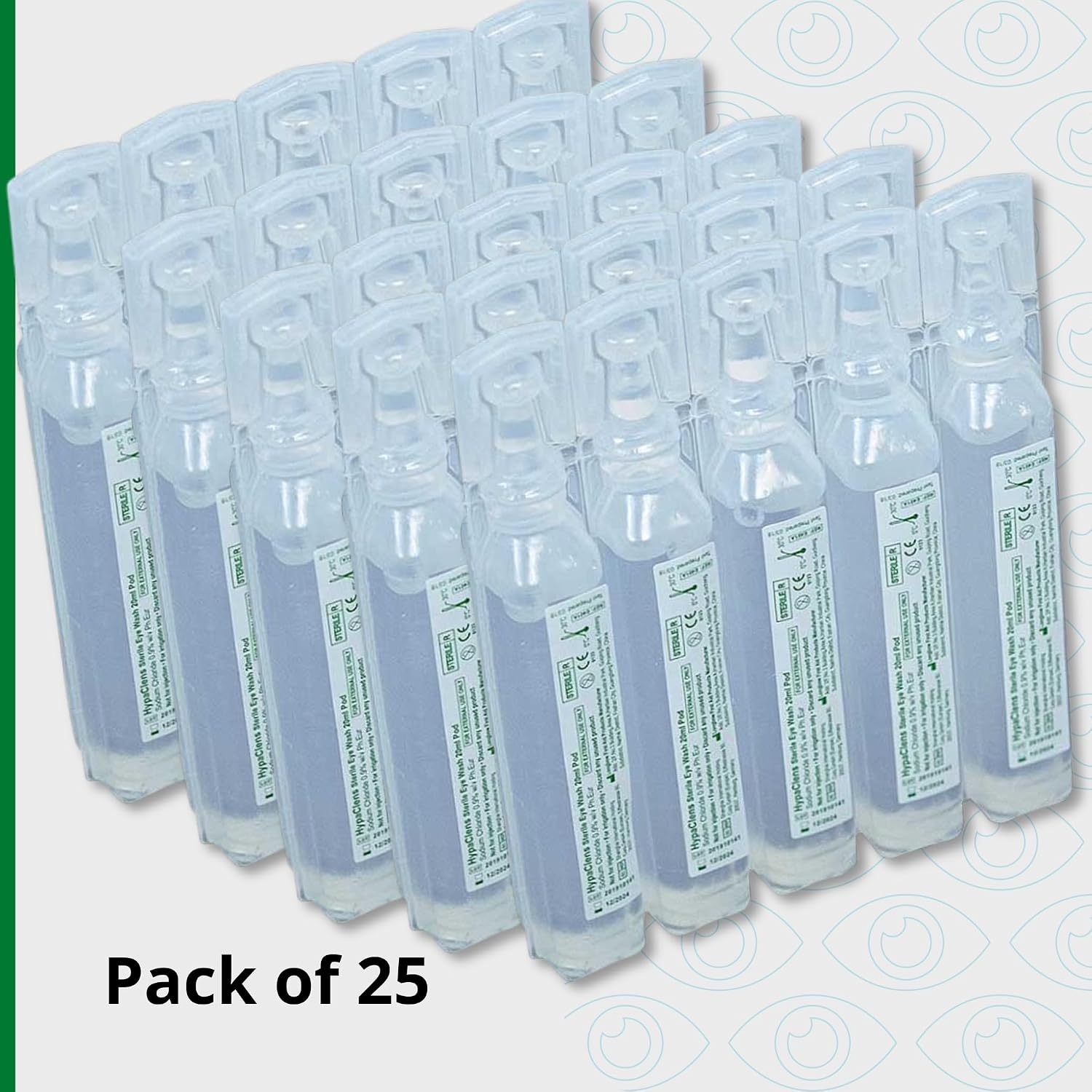 Safety First Aid HypaClens 20ml Saline Eye Wash Pods, Pack of 25 - Image 4