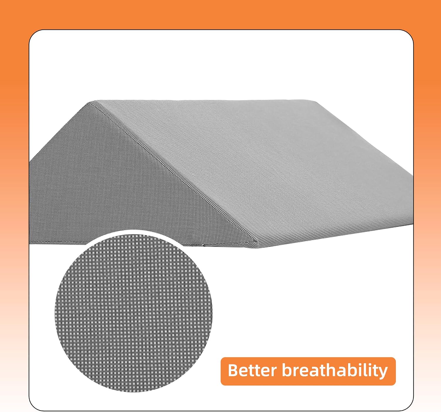 Fanwer Positioning Wedge Pillow for Side Sleeping (3 in 1),19.69",Grey - Image 7