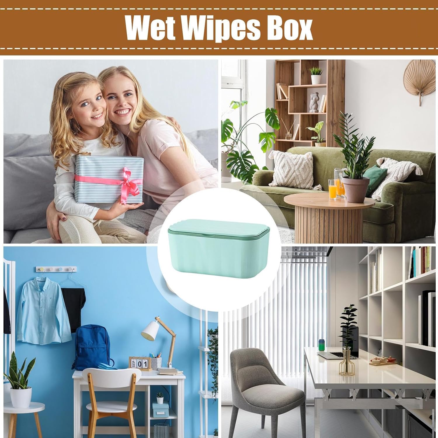 Wet Wipes Dispenser | Refillable Container for Hygiene Supplies,Tissue Box,For Bathroom, Apartment, Toilet, Kitchen, Baby Room, Table, - Image 4