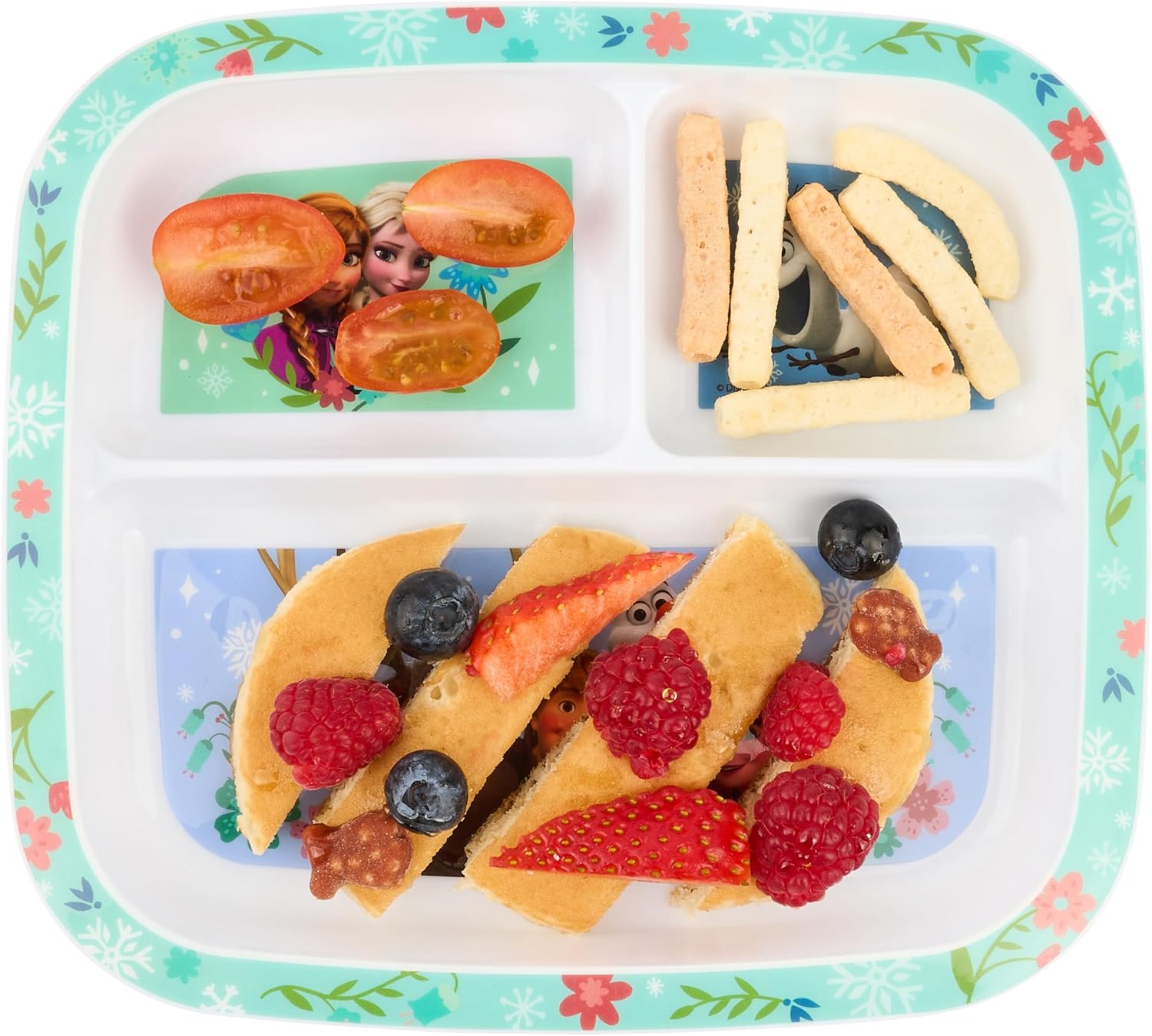 Disney Frozen 3-Section Children's Divided Plate - BPA-Free, Durable & Colourful Dining for Children, Perfect for Balanced Meals - 36 Months Up - Image 6