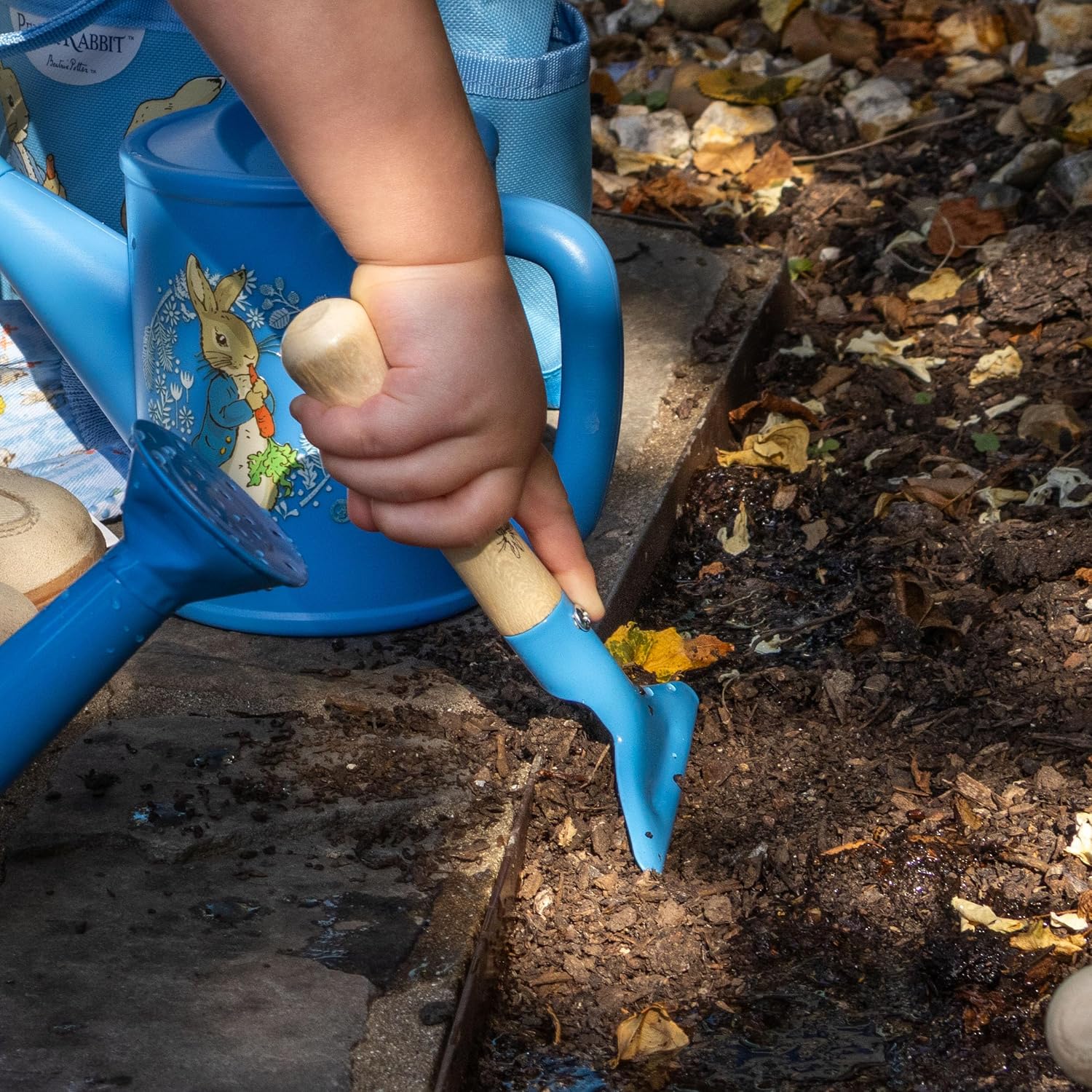 Peter Rabbit Children’s Garden Tool Set – 3-Piece Outdoor Gardening Kit for Kids with Trowel, Spade & Rake – Strong Metal Tools with Wooden Handles – Ages 5+ - Image 4