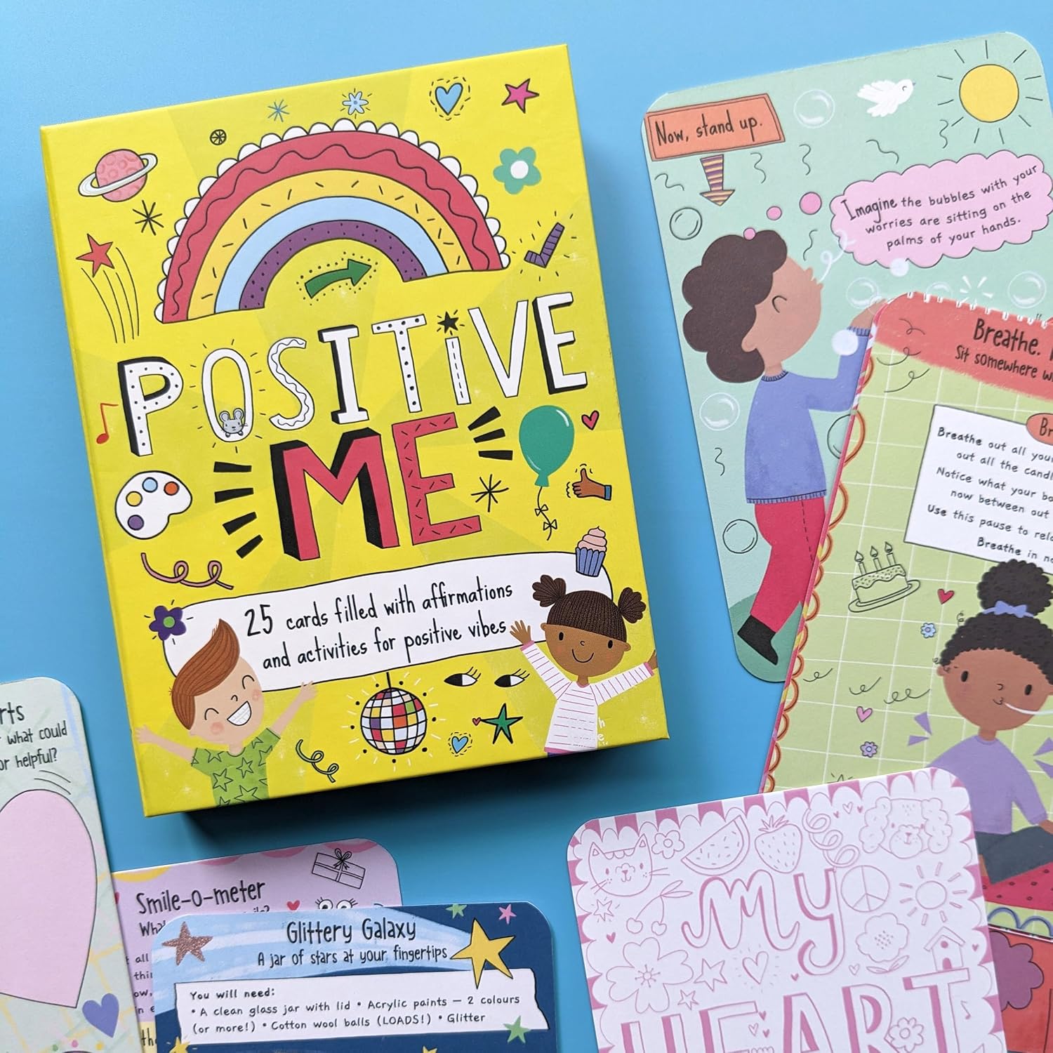 North Parade Publishing Children's Mindfulness Positive Me Flash Cards (25 Cards, Ages 7-10, Vibrant Style, Self-Improvement, Emotional Intelligence), A6 - Image 4