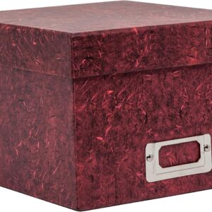 Hampton Frames | Photo Storage Box | 700 Capacity, 5×7 Inch, Red, Rectangular | Acid & Lignin Free, Stackable, Divider Cards | Organise Photos & Keepsakes Dust-Free