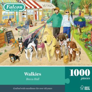 Falcon Walkies – 1000 Piece Jigsaw Puzzle for Adults – Dog Walking Scene