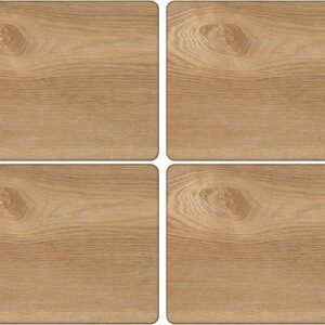 Creative Tops Set of 4 Oak Veneer Cork Backed Placemats, 29.5 x 21cm