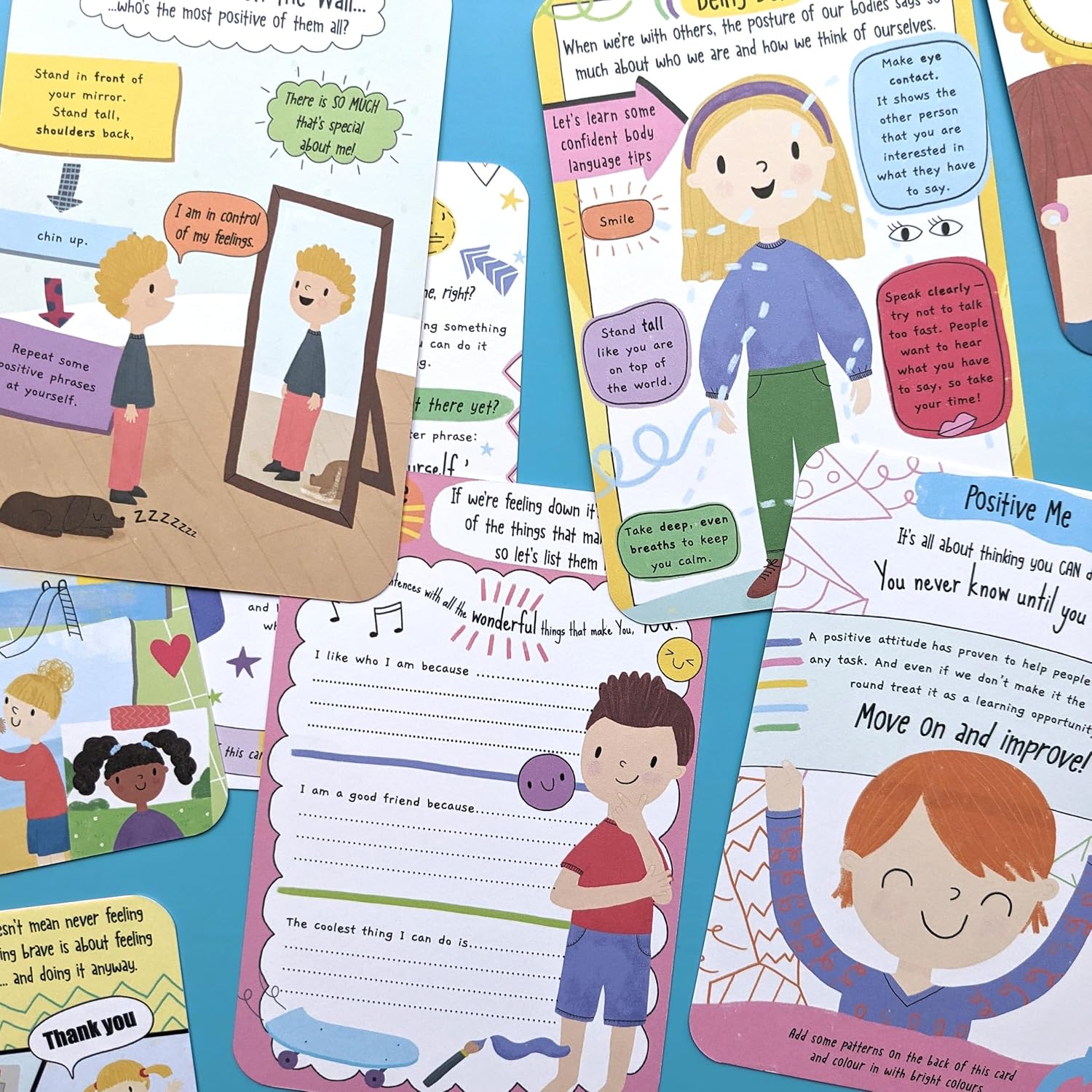 North Parade Publishing Children's Mindfulness Positive Me Flash Cards (25 Cards, Ages 7-10, Vibrant Style, Self-Improvement, Emotional Intelligence), A6 - Image 5