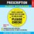 200 Prescription Alert Stickers – Supplied on Sheets (Black & Yellow Same Name)