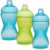 Munchkin Mighty Grip 3 Pack Baby Cups | Leakproof | 296ml | Blue/Green
