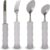 HOMECRAFT Lightweight Cutlery Set – Easy Grip Utensils for Disabled & Elderly, Arthritis & Parkinsons Aid, Non Slip Foam Handle, Right Handed Fork, Knife, Spoon & Teaspoon, Stainless Steel