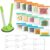 MHSEcoFriendly® Meal Prep Storage Kit – 15 Reusable, Degradable Leakproof Freezer Bags, Baggy Rack & 20 Strong Labels | BPA-Free, Multipurpose Food Storage Solution
