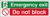 V Safety Emergency Exit/Do Not Block 300 x 100 mm – Self Adhesive Vinyl Safety Sign