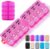 Foldable Weekly Pill Organizer 2 Times a Day with 2 Extra Compartments (Clear Printed Labels) – 7 Day AM PM Medicine Box, Week Daily Travel Pill Case Holder for Vitamin, Supplement – Clear Pink