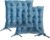 Emma Barclay Velvet Holland Luxury Seat Pad in Blue – 16×16 (40x40cm)